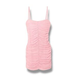 MARYSIA SWIM Ruched Mini Dress Powder Pink Large